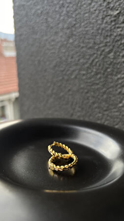 Burma Halka Altın Küpe