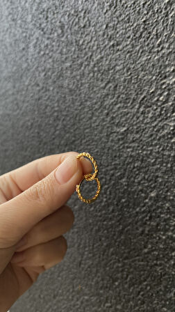 Burma Halka Altın Küpe