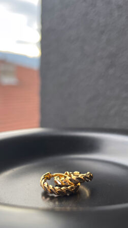 Burma Halka Altın Küpe