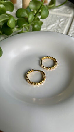 Burma Halka Altın Küpe