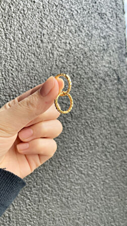 Burma Halka Altın Küpe