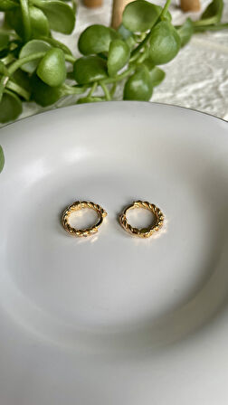 Burma Halka Altın Küpe