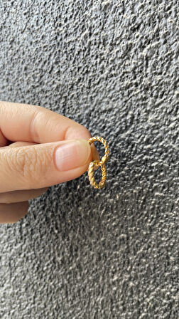 Burma Halka Altın Küpe