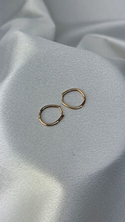 Rose Renk Altın Küpe