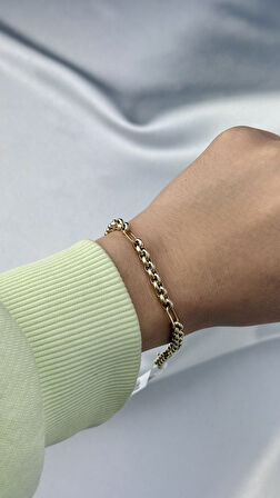 Altın Halka Zincir Bileklik