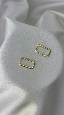 Kalın Ataç Model Altın Küpe