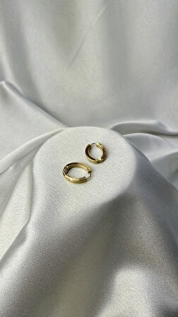 Kalın Çizgili Altın Küpe