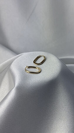 Yassı Ataç Altın Küpe