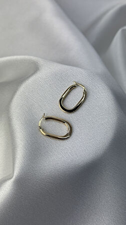 Yassı Ataç Altın Küpe