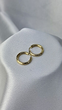 Kalın Halka Model Altın Küpe