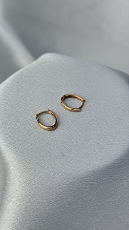 Rose Renk Altın Küpe