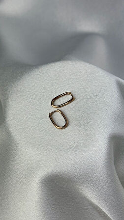 Rose Renk Ataç Altın Küpe