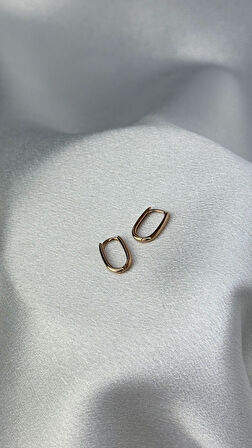 Rose Renk Altın Küpe