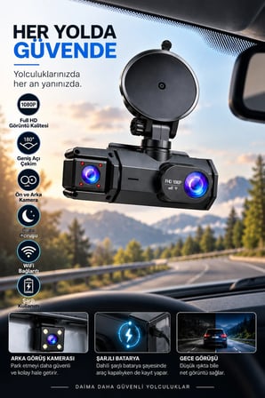Full HD 1080P Gece Görüşü WiFi Bağlantı 180° Geniş Açı