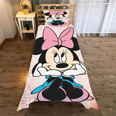 Mickey Mouse Desenli Yatak örtüsü ve yastık kılıfı 2li takımı