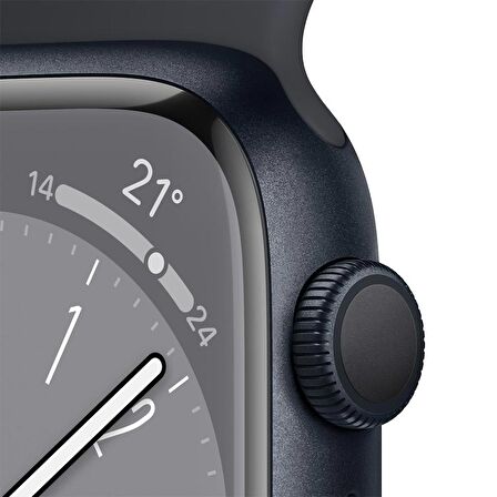 Apple Watch Seri 8 45mm (GPS) Alüminyum Kasa Gece Yarısı - Yenilio Yenilisi - A Kalite - MNP13TU/A