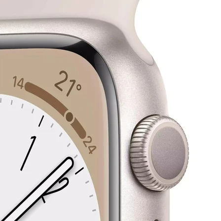 Apple Watch Seri 8 45mm (GPS) Alüminyum Yıldız Işığı - Yenilio Yenilisi - A Kalite - MNP23TU/A
