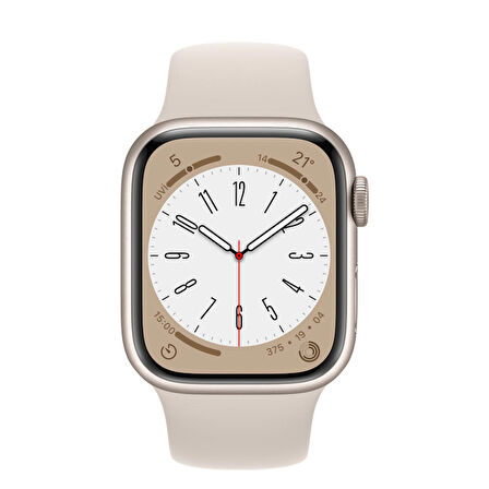 Apple Watch Seri 8 41mm (GPS) Alüminyum Kasa Yıldız Işığı - Yenilio Yenilisi - A Kalite - MNP63TU/A