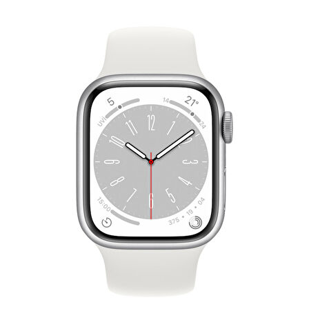 Apple Watch Seri 8 41mm (GPS) Alüminyum Kasa Gümüş - Yenilio Yenilisi - A Kalite - MP6K3TU/A