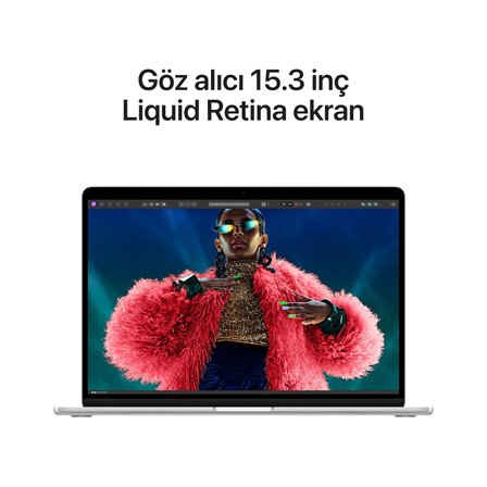 MacBook Air (15 inç, M3, 2024) Apple M3 8 CPU 10 GPU 16 GB Ram 512 GB SSD Gümüş MXD23TU/A - A Kalite