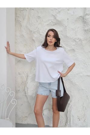 Kadın Vatkalı T-Shirt – Pamuk İnterlok Kumaş