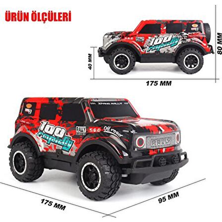 RC Full Fonksiyon LED Işıklı Gövde 1:24 Off Road Şarjlı Uzaktan Kumandalı Yarış Arabası