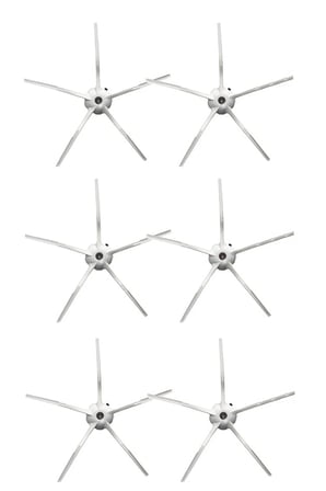 Roborock S5 Max Uyumlu 6 Adet Beyaz Yan Fırça