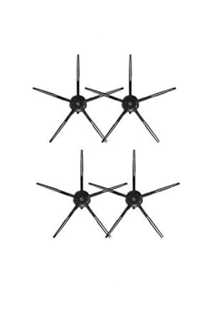 Roborock S6 / S6 Pure Uyumlu 4 Adet Siyah Yan Fırça