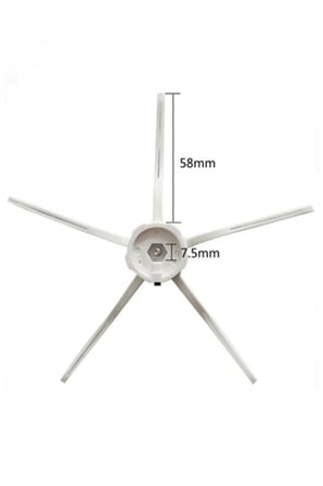 Roborock S7 Sonic Uyumlu 6 Adet Siyah Yan Fırça