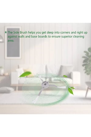 Roborock S7 Max Ultra Uyumlu 4 Adet Siyah Yan Fırça