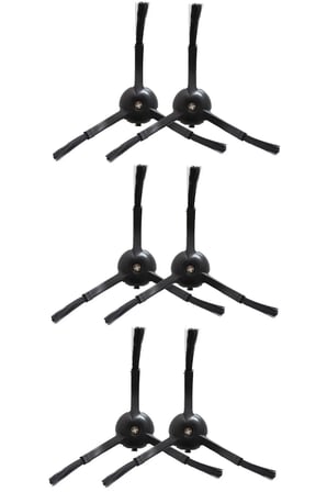 Roborock S8 Sonic Uyumlu 6 Adet Siyah Yan Fırça