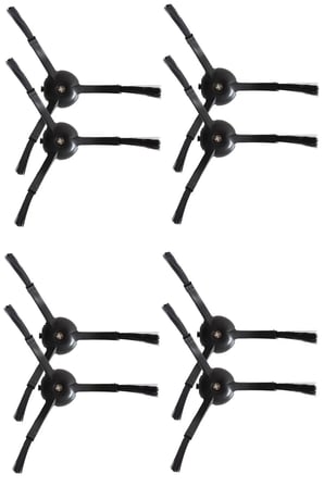 Roborock Q8 & Q8 Max Uyumlu 8 Adet Siyah Yan Fırça