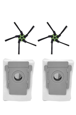 iRobot Roomba S9 S9+ Uyumlu 2 Adet Yan Fırça 2 Adet Toz Torbası