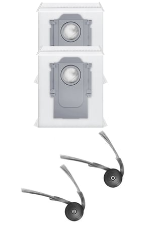 Roborock QRevo L Uyumlu 2 Adet Yan Fırça 2 Adet Toz Torbası