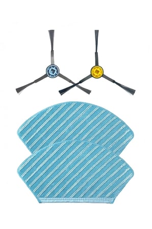 Fakir Robert RS 770 Uyumlu 2 Adet Yan Fırça 2 Adet Mop Fiber Paspas