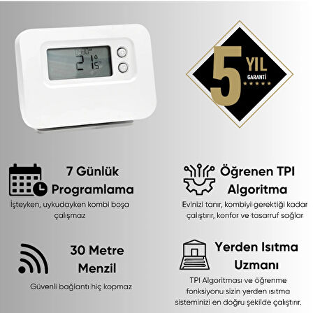 T2R Kablosuz Programlanabilir Termostat Y2H310A0046