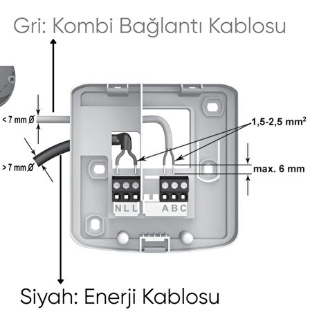 T2R Kablosuz Programlanabilir Termostat Y2H310A0046