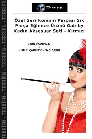 Özel Seri Kombin Parçası Şık Parça Eğlence Ürünü Gatsby Kadın Aksesuar Seti – Kırmızı