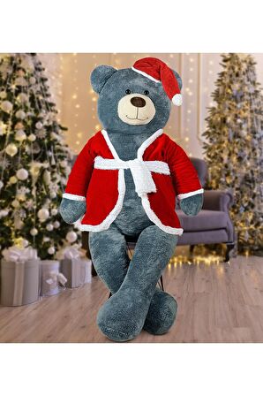 200 Cm Noel Baba Şapkalı Ayıcık Yeni Yıl ,yılbaşı Hediyesi
