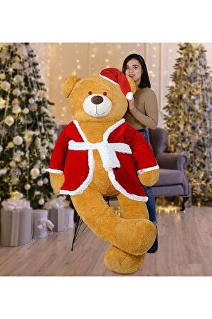 200 Cm Noel Baba Şapkalı Ayıcık Yeni Yıl ,yılbaşı Hediyesi