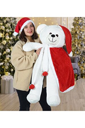 100 Cm Pelerinli Noel Baba Ayıcık Yeni Yıl ,yılbaşı Hediyesi