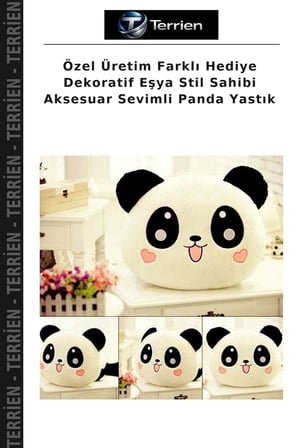 Özel Üretim Farklı Hediye Dekoratif Eşya Stil Sahibi Aksesuar Sevimli Panda Yastık