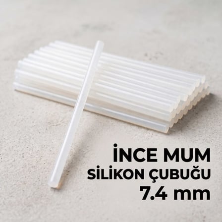 Proje Desteği Yaratıcı Çalışmalar Serbest Zaman İnce Mum Silikon Çubuğu 74 mm Şeffaf 1 Kilogram