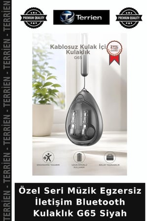 Özel Seri Müzik Egzersiz İletişim Bluetooth Kulaklık G65 Siyah
