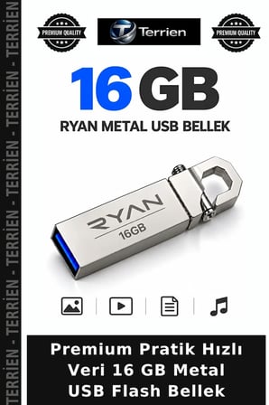 Premium Pratik Hızlı Veri 16 GB Metal USB Flash Bellek