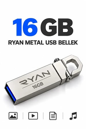 Premium Pratik Hızlı Veri 16 GB Metal USB Flash Bellek