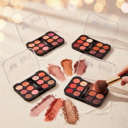 Premium Taşınabilir Palet Kozmetik Seti 12 Renk Far Paleti - 3'lü Set