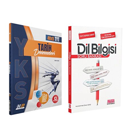 Hız ve Renk TYT Tarih Deneme ve AKM Dil Bilgisi Soru Bankası Seti 2 Kitap