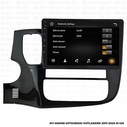 Araç Multimedya Mitsubishi Outlander Android 12 Carplay 4Gb Ram + 64Gb Hdd 2017-2020 Navigasyon Ekran MYW