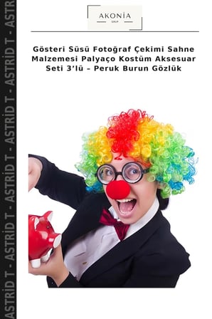 Gösteri Süsü Fotoğraf Çekimi Sahne Malzemesi Palyaço Kostüm Aksesuar Seti 3’lü – Peruk Burun Gözlük